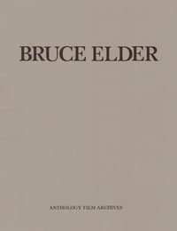 Bruce Elder, edited by Bruce Posner