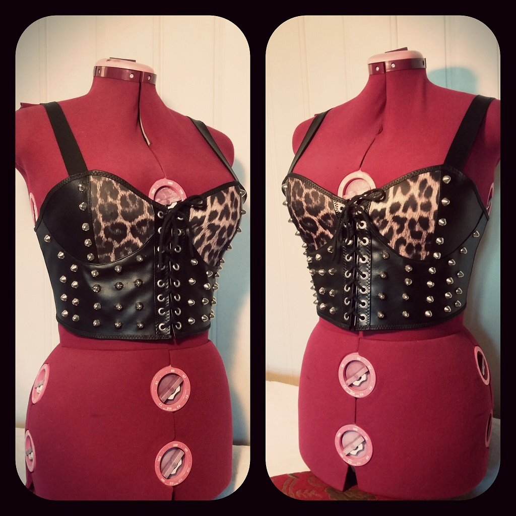 Image of Studded top with leopard