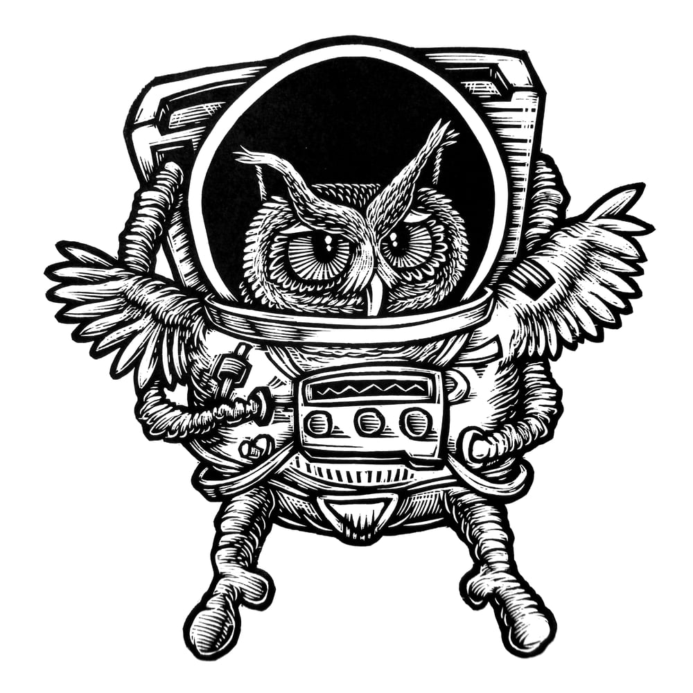 Owlstronaut T-shirt (B3) **FREE SHIPPING**
