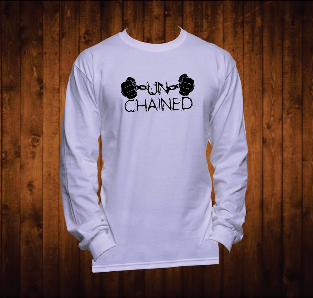 Image of White Long Sleeved Black Hands Unchained