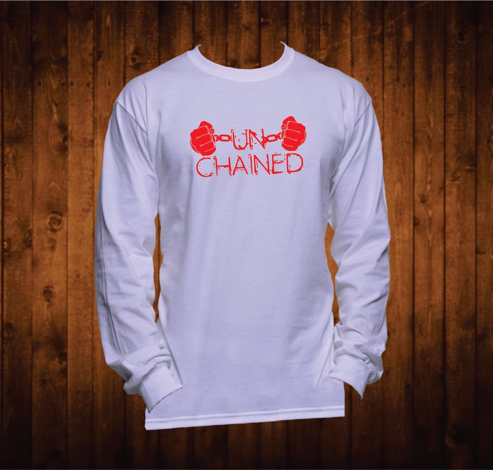 Image of Long Sleeved White Unchained Red Hands