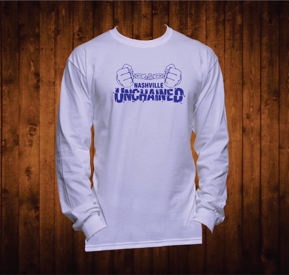 Image of Nashville Unchained Blue Hands Long Sleeved
