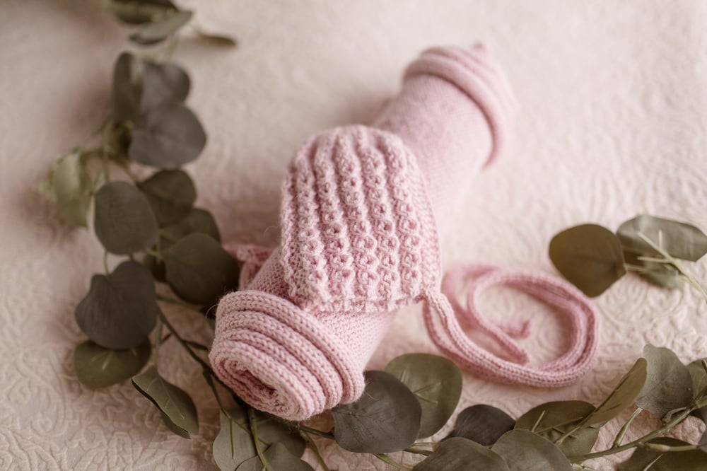 Image of Soft knit hat with wrap