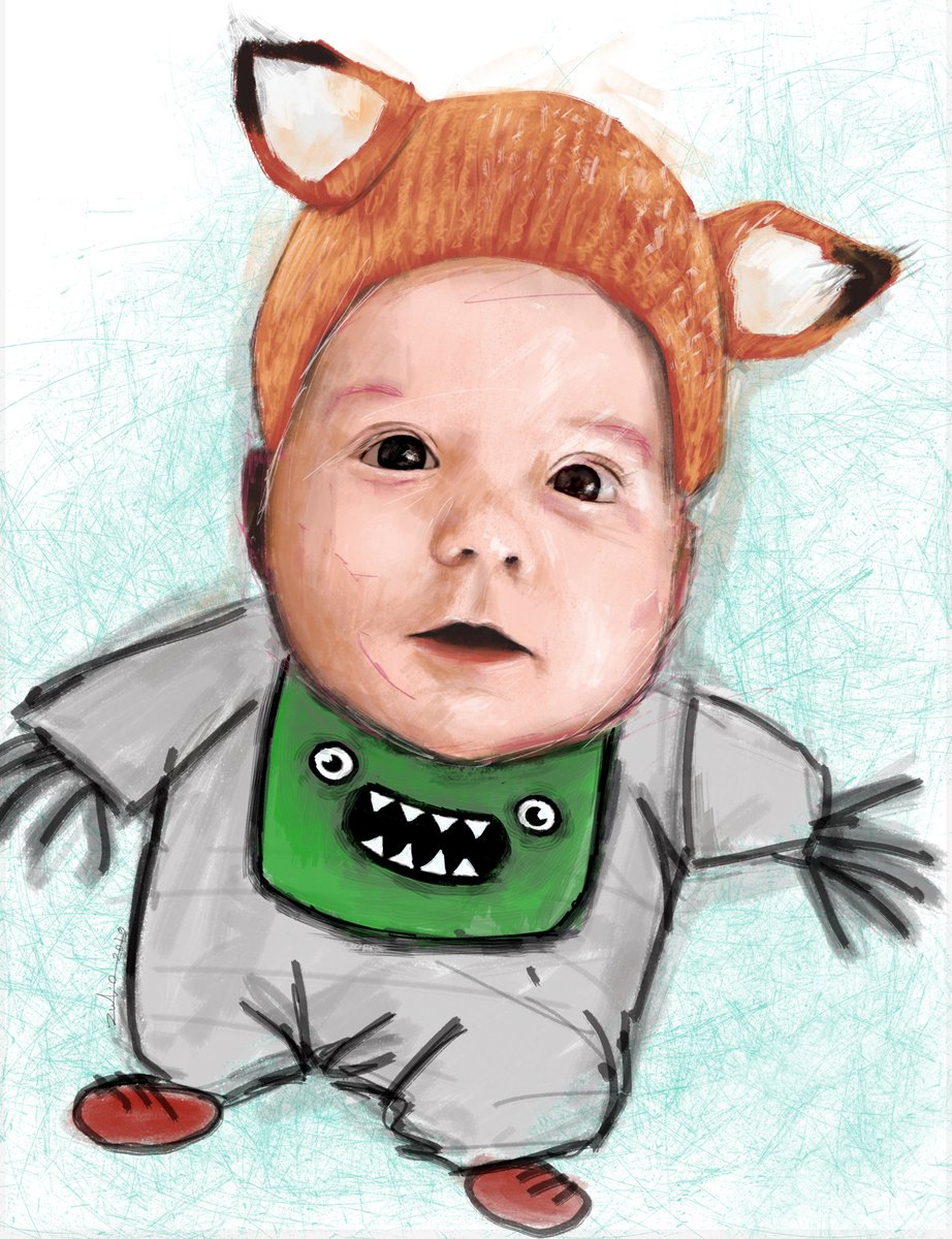 Portrait Bebe Style Doudou Rulio Artshop Portrait Bebe Style Doudou Rulio Artshop