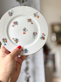 Image 4 of Lot de 10 petites assiettes fleuries