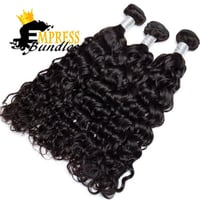 Image 2 of 3 bundles with closure- water wave 