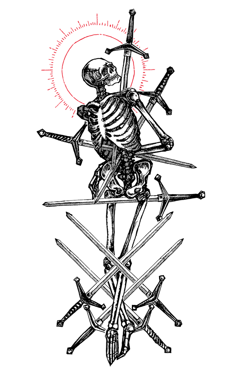 Image of "Eight of Swords" 8.5"x11" Watercolor Print