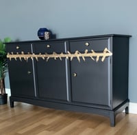 Image 3 of A stunning stag black & gold leaf stag mahogany sideboard 
