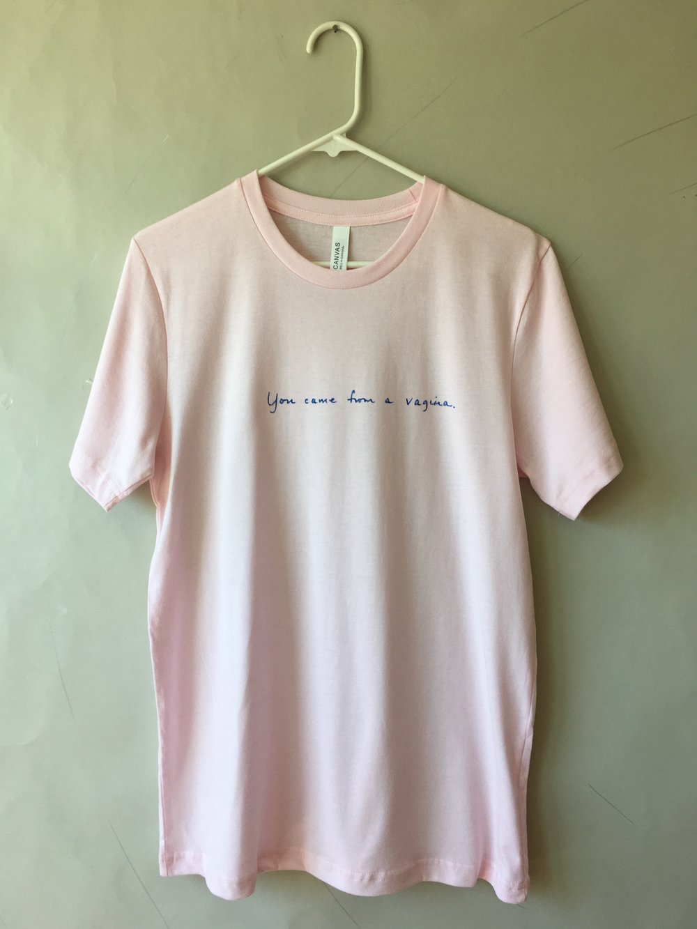 Image of You Came From A Vagina - Tee - Pink