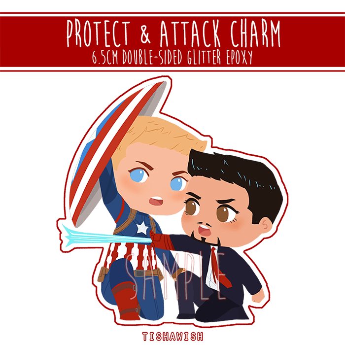 [Charm] Stevetony Protect & Attack Glitter Charm