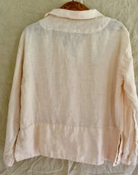 Image 3 of fancy blouse in soft peach linen