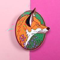 Image 1 of Red Fox with bluebells, Die Cut Vinyl Sticker 