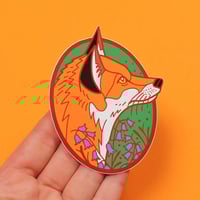 Image 2 of Red Fox with bluebells, Die Cut Vinyl Sticker 
