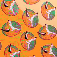 Image 5 of Red Fox with bluebells, Die Cut Vinyl Sticker 