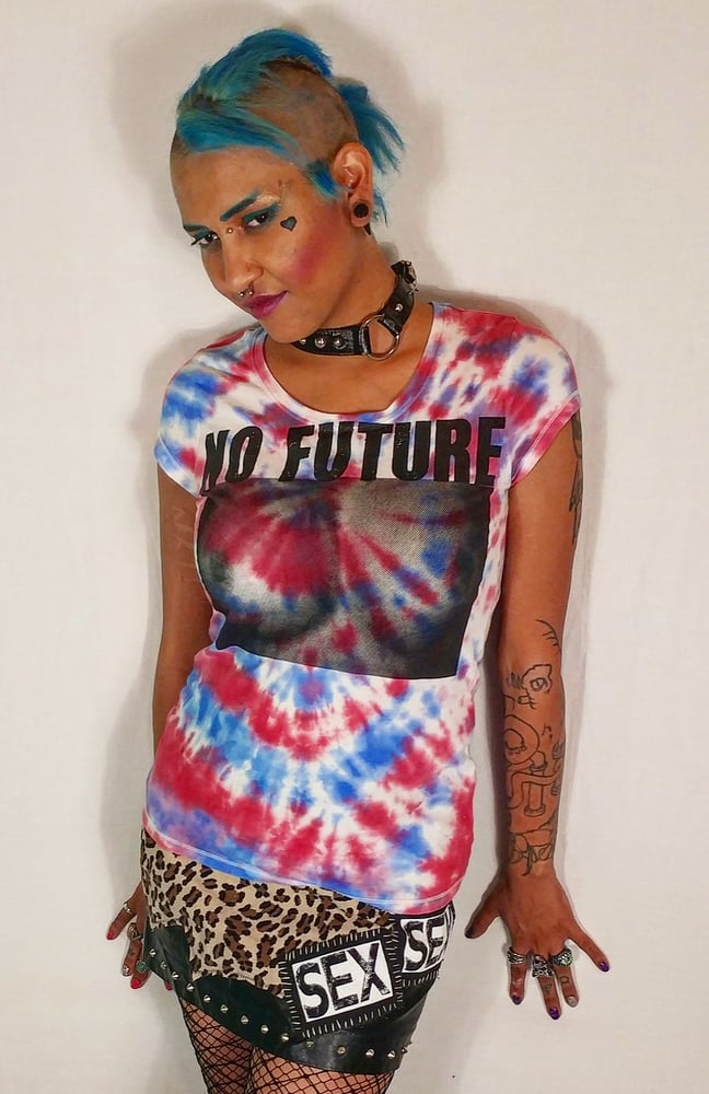 Image of Tie dye no future boobs size Small