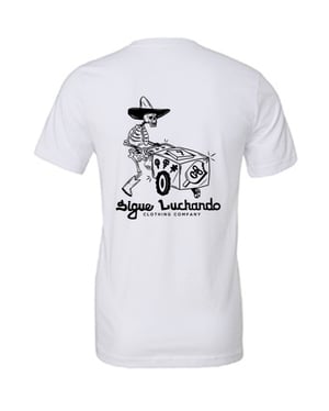 Image of “Hasta La Muerte” wht/blk tee