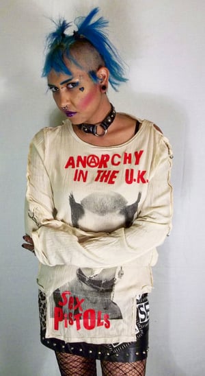 Image of Anarchy in the UK Soo Catwoman Sex Pistols bondage shirt