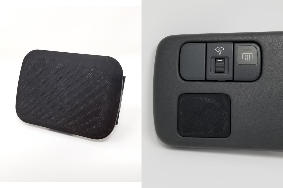 9295 Civic (All) Power Mirror Switch Delete Plate 3d Printed Car