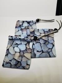 Grey Pebbles 2" X 3" Marble Bag/Pouch