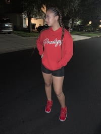 Image 3 of NEW BRAND PRODIGY RED SCRIPT HOODIE BL/W INK