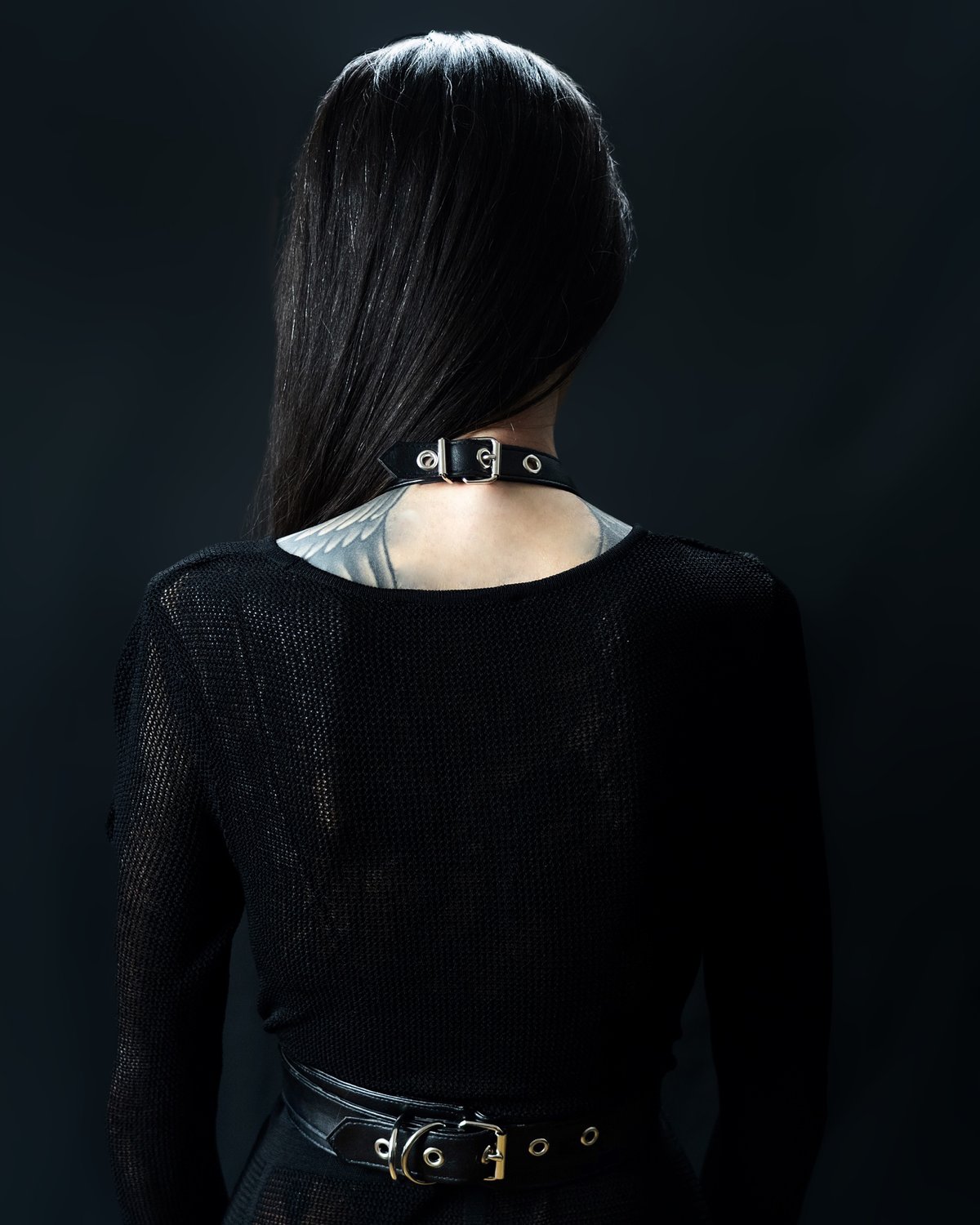 Harness belt with detachable straps vegan leather