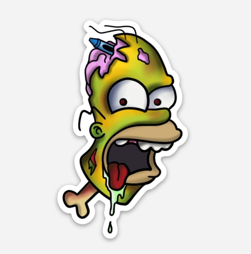 Image of Zombie Homer Sticker