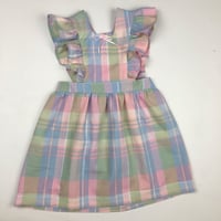 Pastel plaid Lulalace Handmade Pinafore dress 