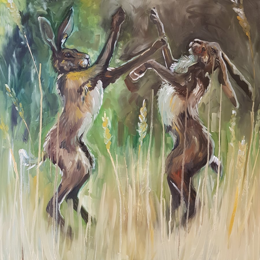 Image of Boxing Hares