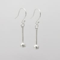Image 2 of Silver Tenor Stick Earrings 