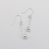 Image 1 of Silver Tenor Stick Earrings 