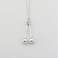 Image 2 of Silver Tenor Sticks Pendant