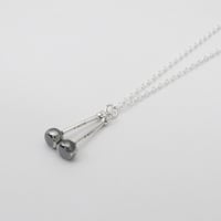 Image 1 of Silver and Black Tenor Sticks Pendant