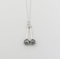 Image 2 of Silver and Black Tenor Sticks Pendant