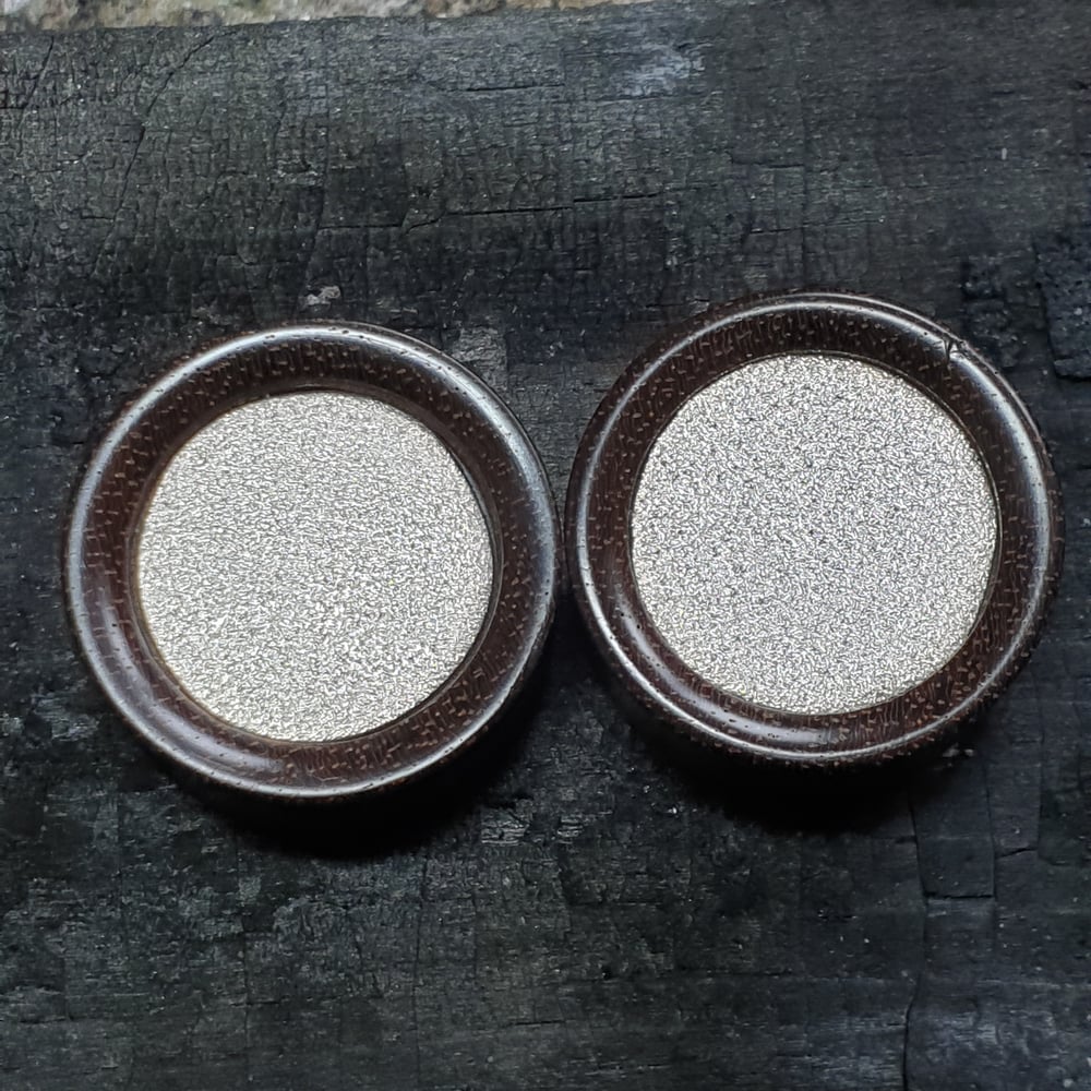 Image of 24mm frosted silver plugs