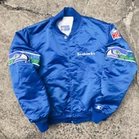 Image 1 of Original 80’s Made In USA Starter Seattle Seahawks Satin Jacket.