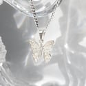 Silver Butterfly I Necklace