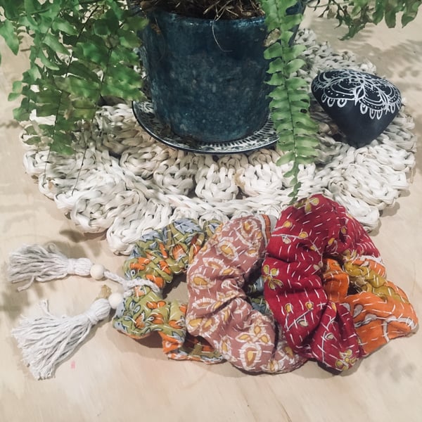 Image of Kantha scrunchies