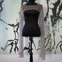 Image 1 of Extra cropped Iridescent Lace Top