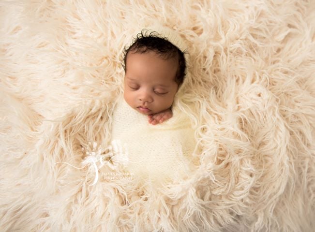 Image of Ivory Fuzzy Knit Bonnet and Wrap