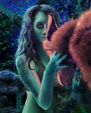 Image of WolfCat StarRider - Signed Print