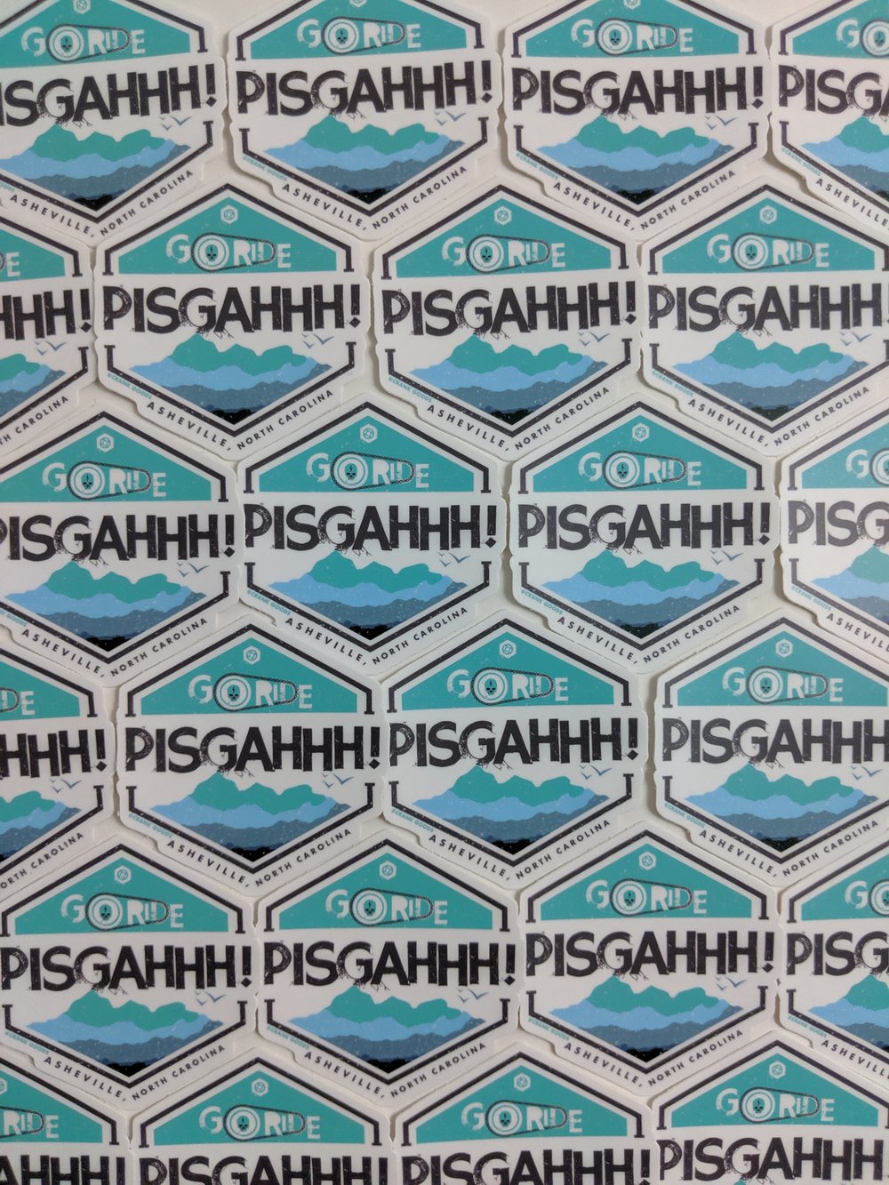 "Go Ride PISGAHHH!" Custom die-cut vinyl sticker