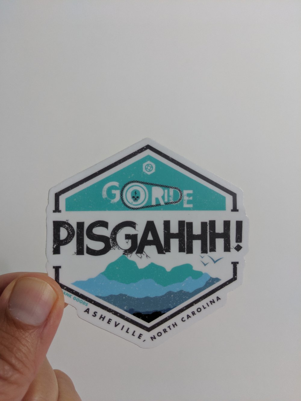 "Go Ride PISGAHHH!" Custom die-cut vinyl sticker