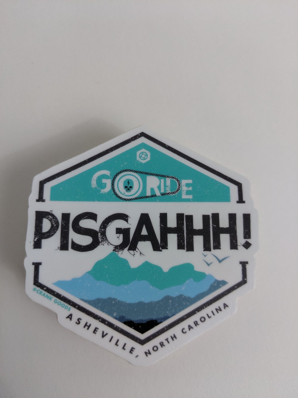 "Go Ride PISGAHHH!" Custom die-cut vinyl sticker