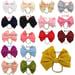 Image of ROCK BOTTOM BLOWOUT SALE 6 inch + Messy waffle knit  bow on nylon headband -18 colors