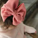 Image of ROCK BOTTOM BLOWOUT SALE 6 inch + Messy waffle knit  bow on nylon headband -18 colors