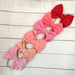 Image of ROCK BOTTOM BLOWOUT SALE 6 inch + Messy waffle knit  bow on nylon headband -18 colors