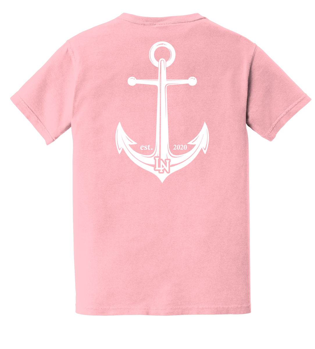 New Anchor Tee on Comfort Colors Tee shirt Light Pink /