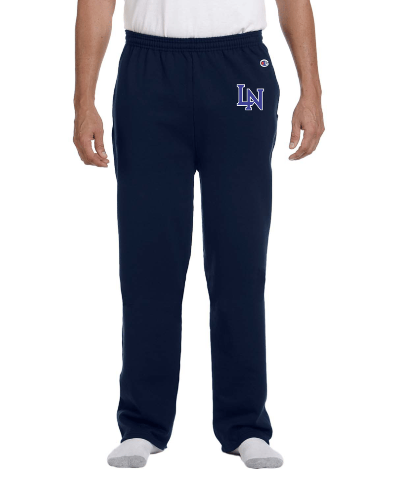 Image of Embroidered Champion Sweatpants - Navy Blue