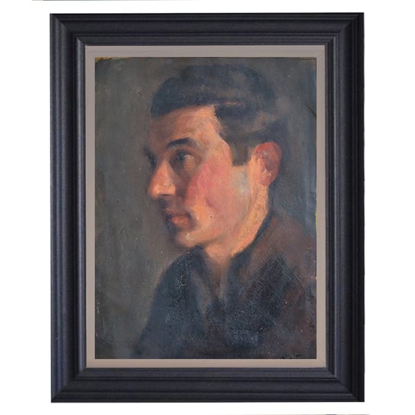 Image of Mid-Century, Self-portrait Painting,  Augustin Memin (1910-1981)