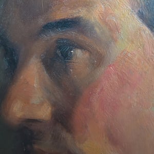 Image of Mid-Century, Self-portrait Painting,  Augustin Memin (1910-1981)